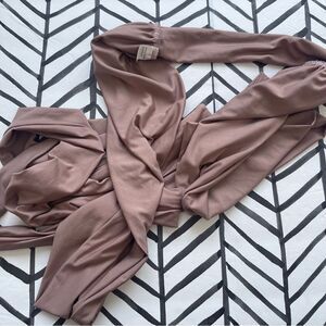 SHEIN Mauve Pink Wrap Up Top